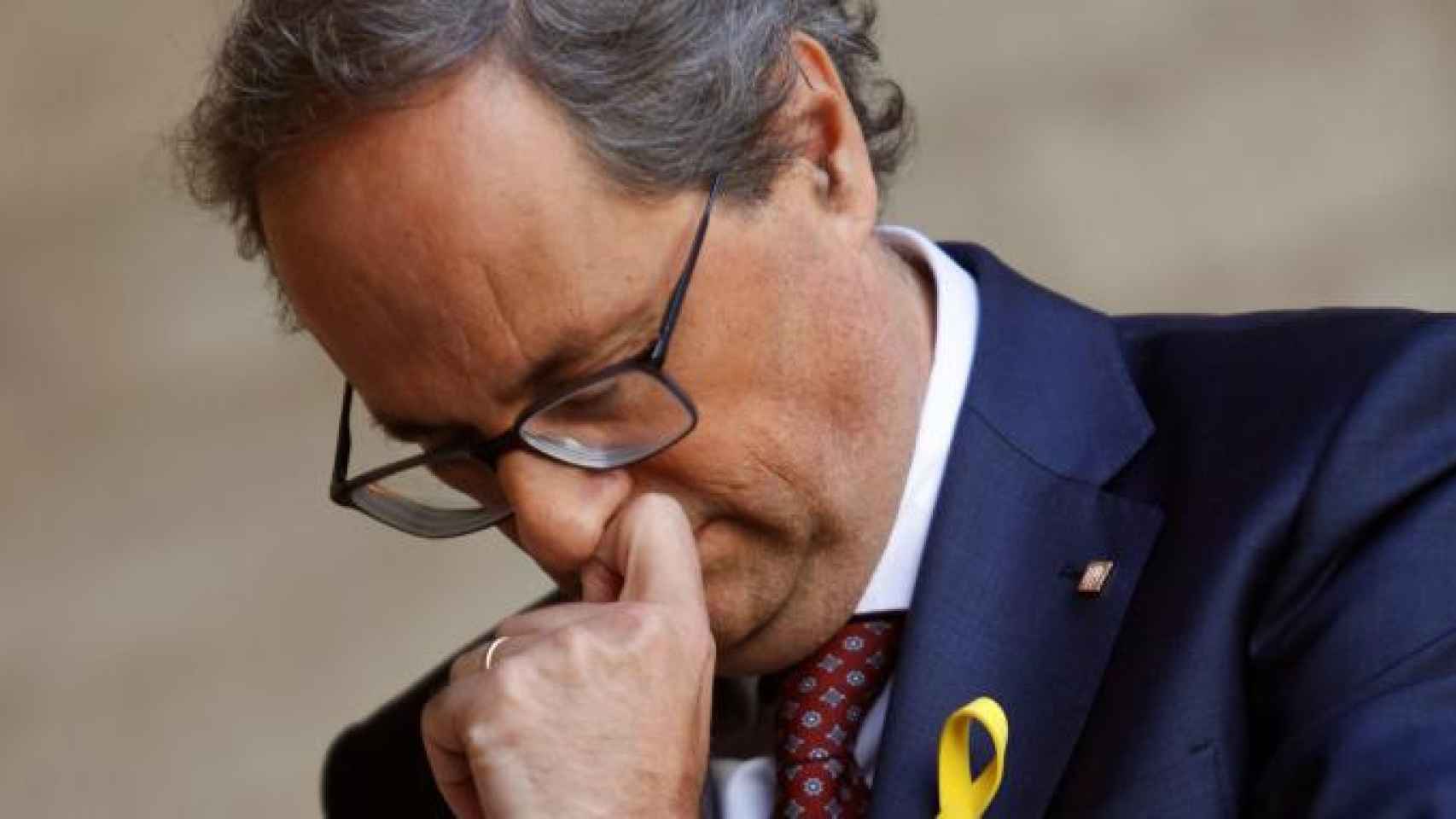 El presidente de la Generalitat de Cataluña, Quim Torra, en una comparecencia la semana pasada / EFE