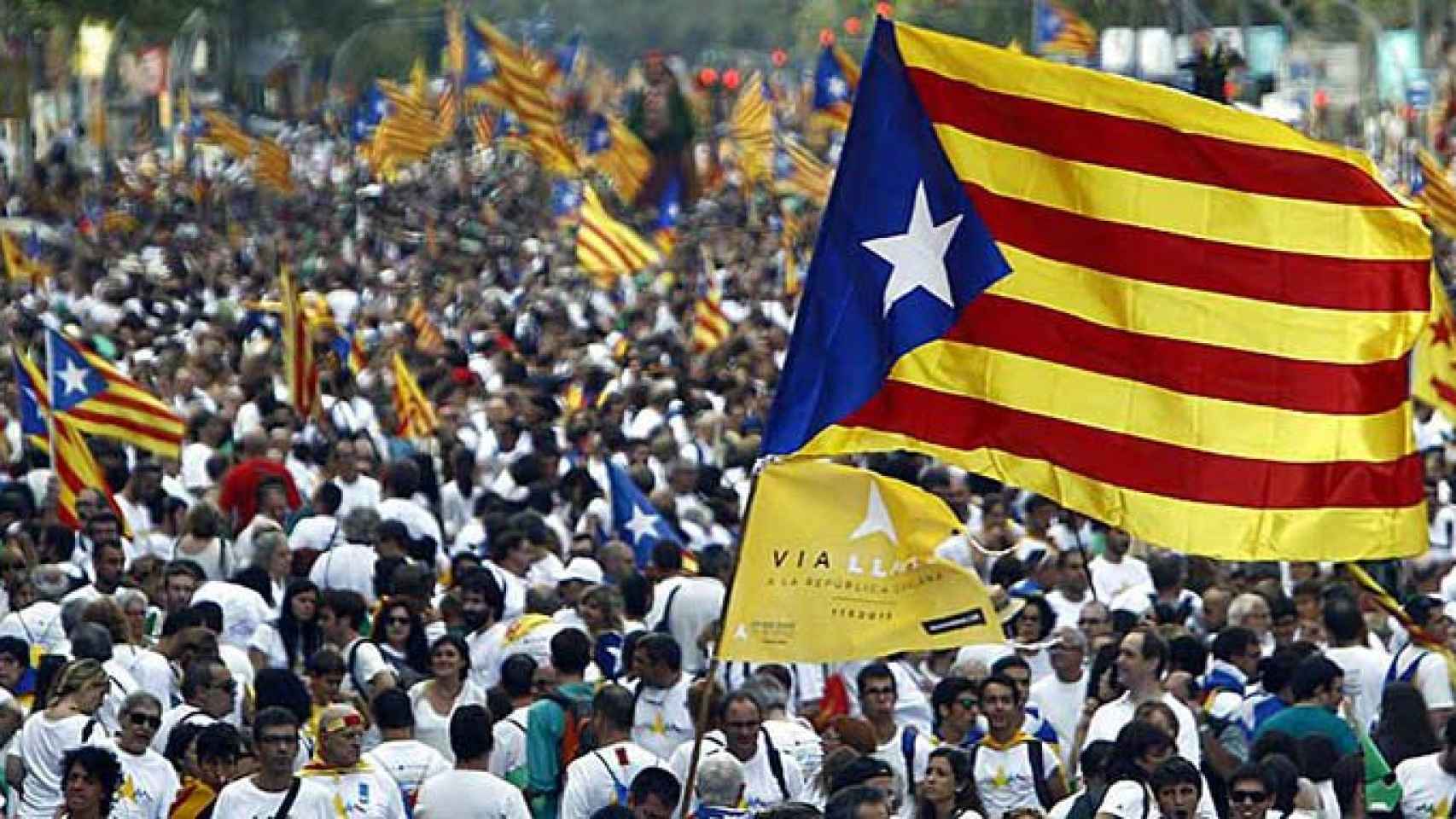 Manifestación independentista de la Diada de Cataluña de 2015 / EFE