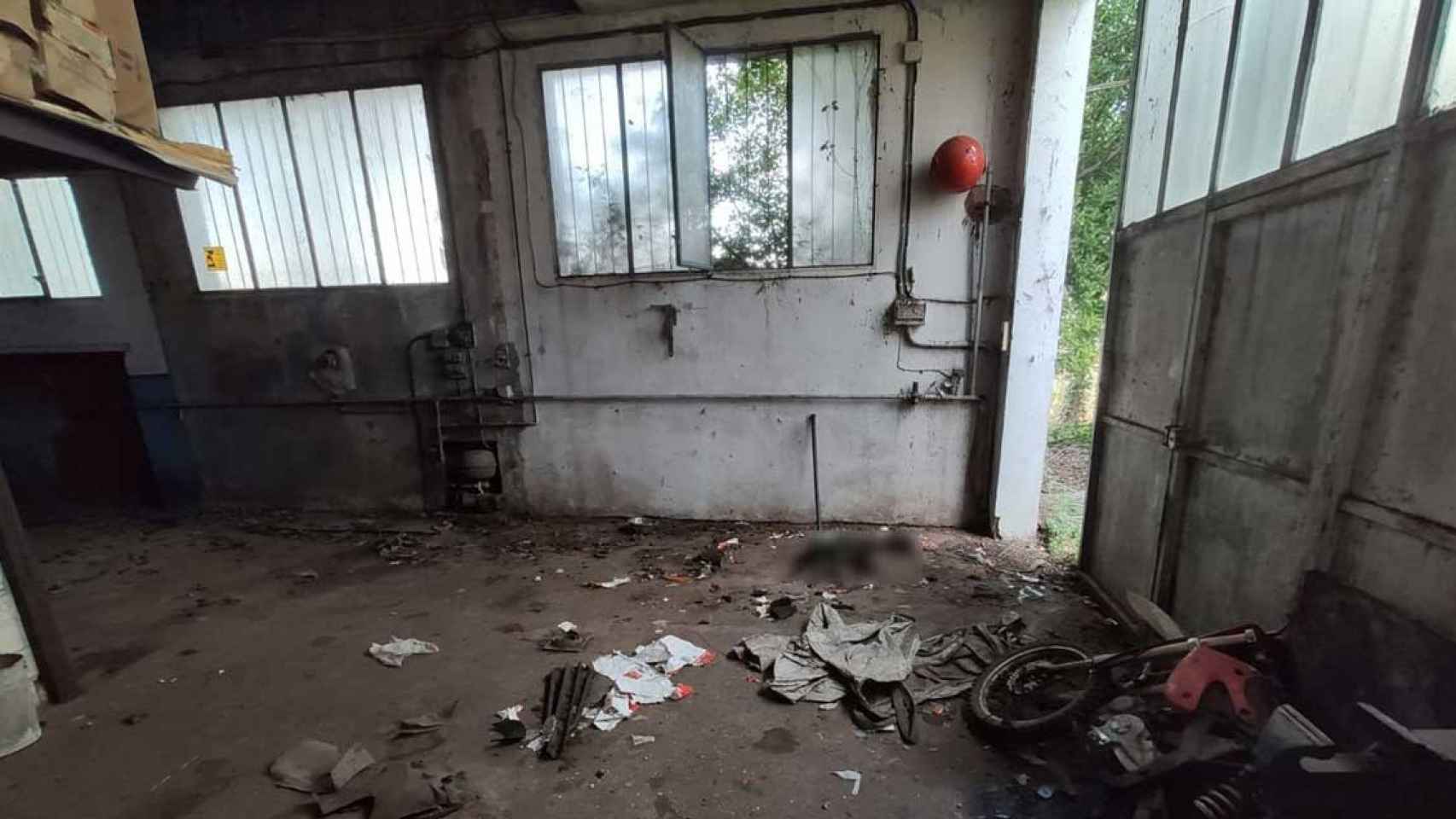 El perro murió de desnutrición en el interior de un taller ilegal en Caldes de la Malavella / MOSSOS D'ESQUADRA