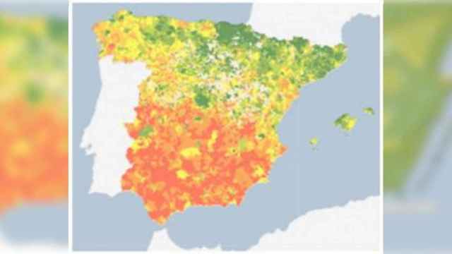 Mapa de distribución de renta en España / INE