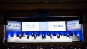 La junta de accionistas de Caixabank en la que se aprobó la fusión con Bankia / CAIXABANK