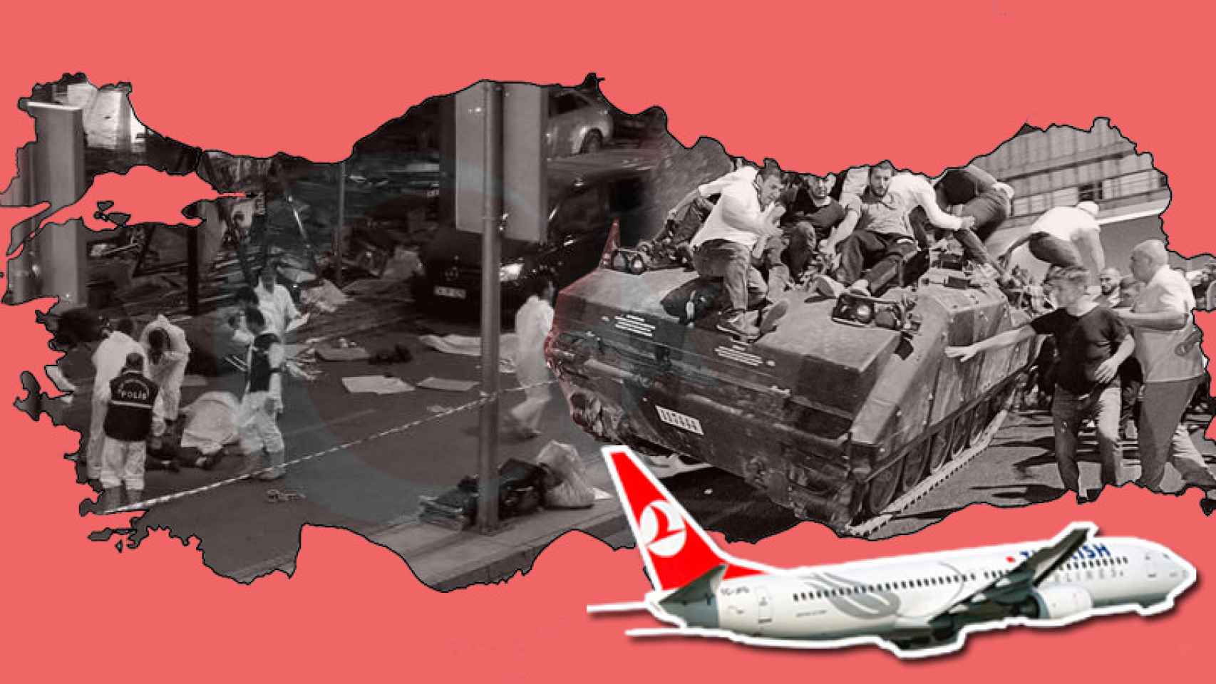 Un avión de Turkish Airlines, sobre una convulsa Turquía, entre atentados y golpe de Estado.