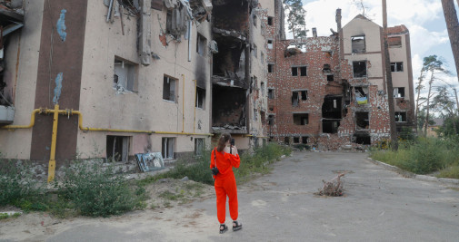 Edificios de viviendas destrozados en Kiev, Ucrania / EFE