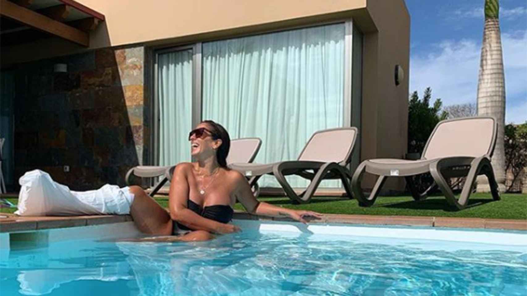Anabel Pantoja mientras se recupera en una villa de lujo en Gran Canaria /INSTAGRAM