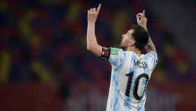 Messi celebrando su gol contra Chile / EFE