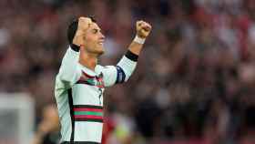 Cristiano Ronaldo celebrando su gol contra Hungría / EFE