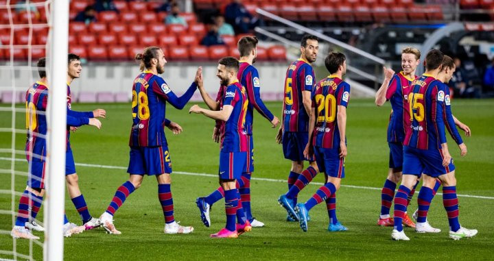 Los jugadores del Barça celebrando un gol contra el Getafe / FC Barcelona