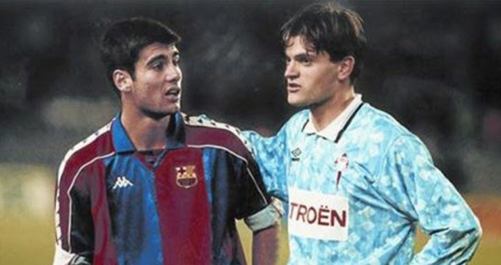 Tito Vilanova y Pep Guardiola cuando eran jugadores en un montaje / REDES