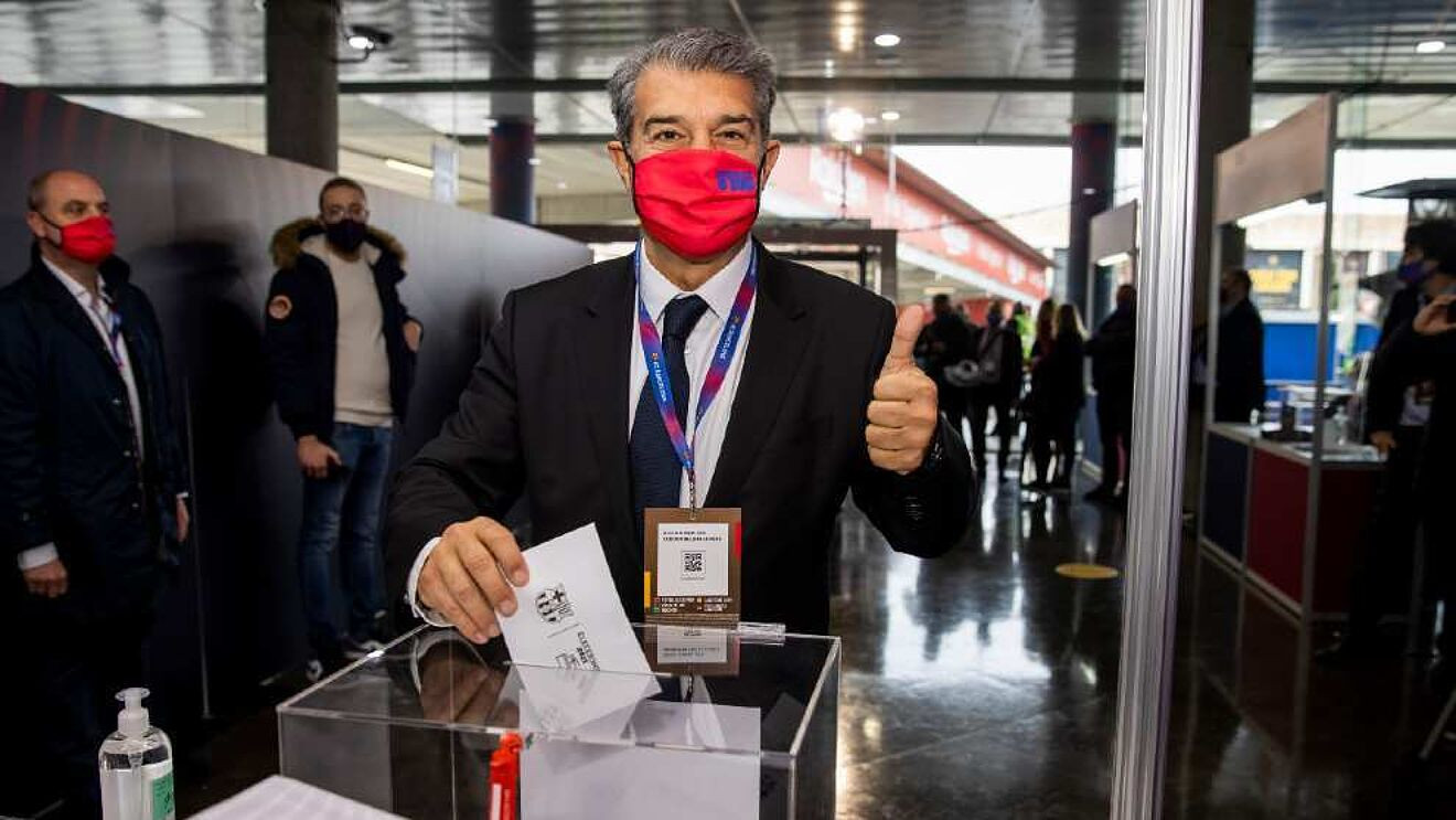 Joan Laporta tras votar en las elecciones / FCB