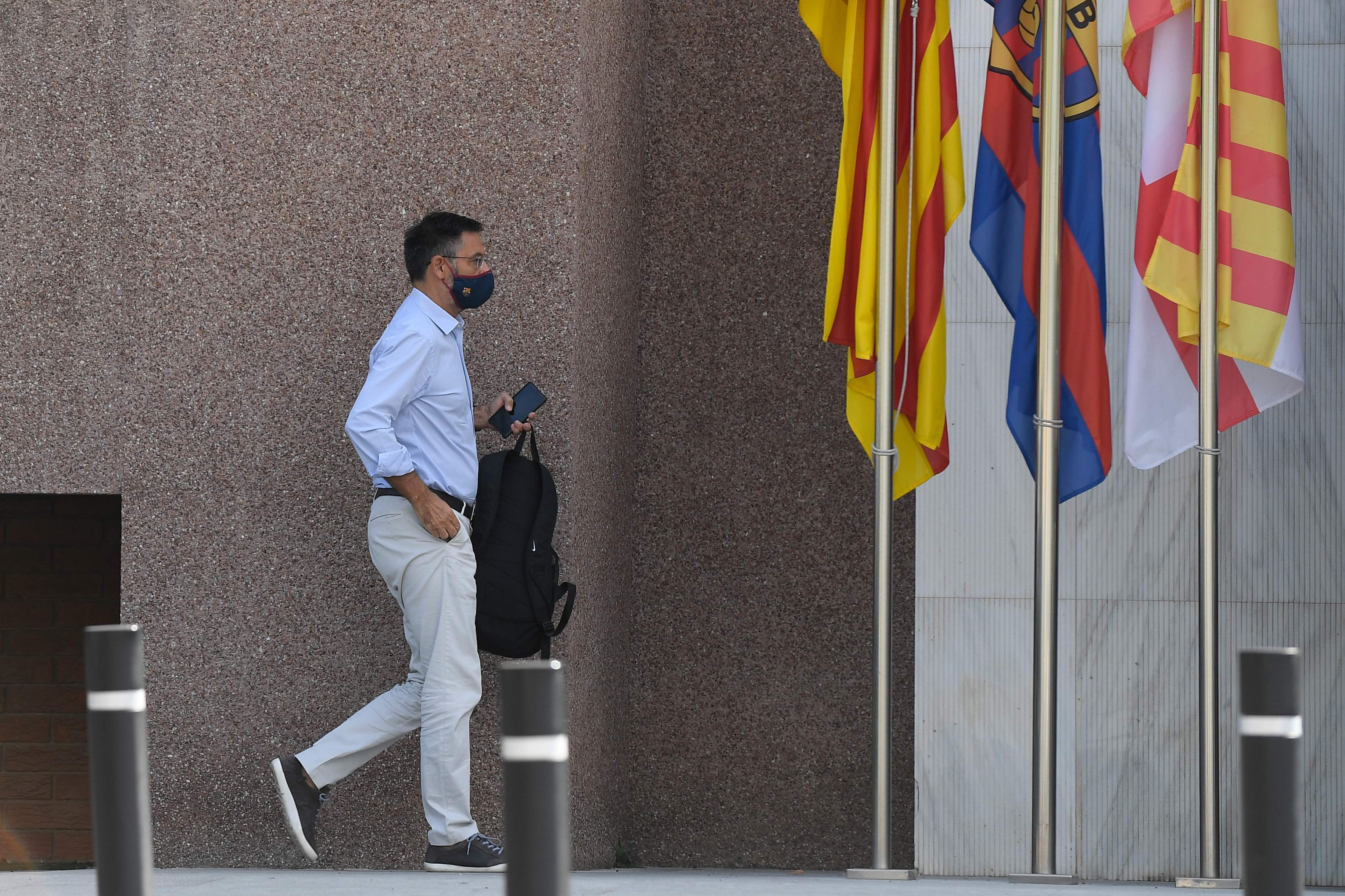 Josep Maria Bartomeu llegando a las instalaciones del Barça / FC Barcelona