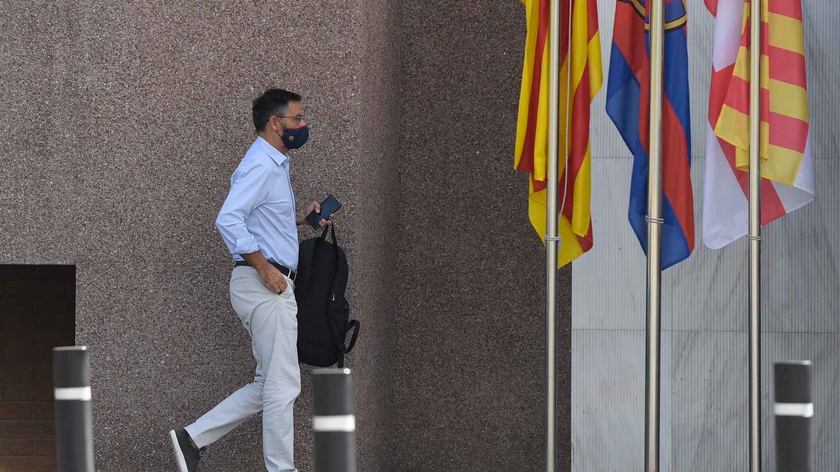Josep Maria Bartomeu llegando a las instalaciones del Barça / FC Barcelona