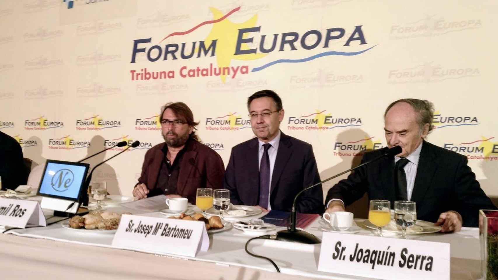Camil Ros y Josep Maria Bartomeu en el Fòrum Europa / UGT