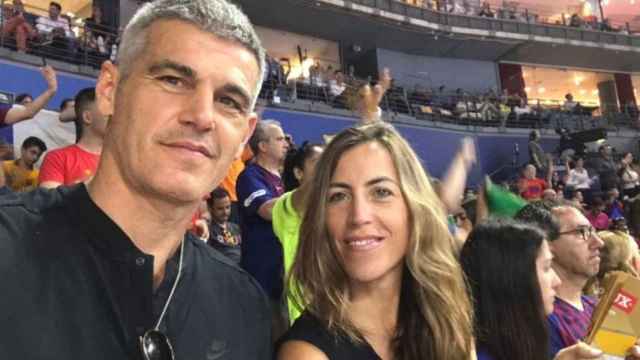 Enric Masip posa junto a su esposa durante la Final Four de Colonia / TWITTER