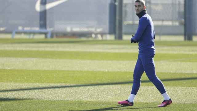 Ferran Torres, saliendo a entrenar con el FC Barcelona / EFE