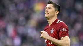 Robert Lewandowski, celebrando un gol con la camiseta del Bayern de Múnich / EFE