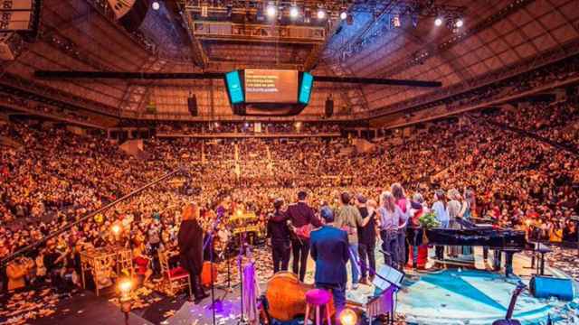 Imagen de los asistentes al concierto de Lluís Llach en Barcelona el fin de semana / Cedida
