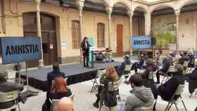 Acto en favor de una ley de amnistía para los presos independentistas en la cárcel Modelo de Barcelona / CG