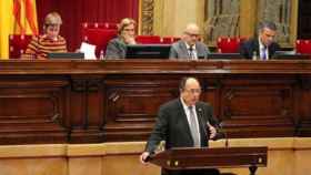 El Síndico Mayor de la Sindicatura de Cuentas de Cataluña, Jaume Amat, en el pleno del parlamento autonómico