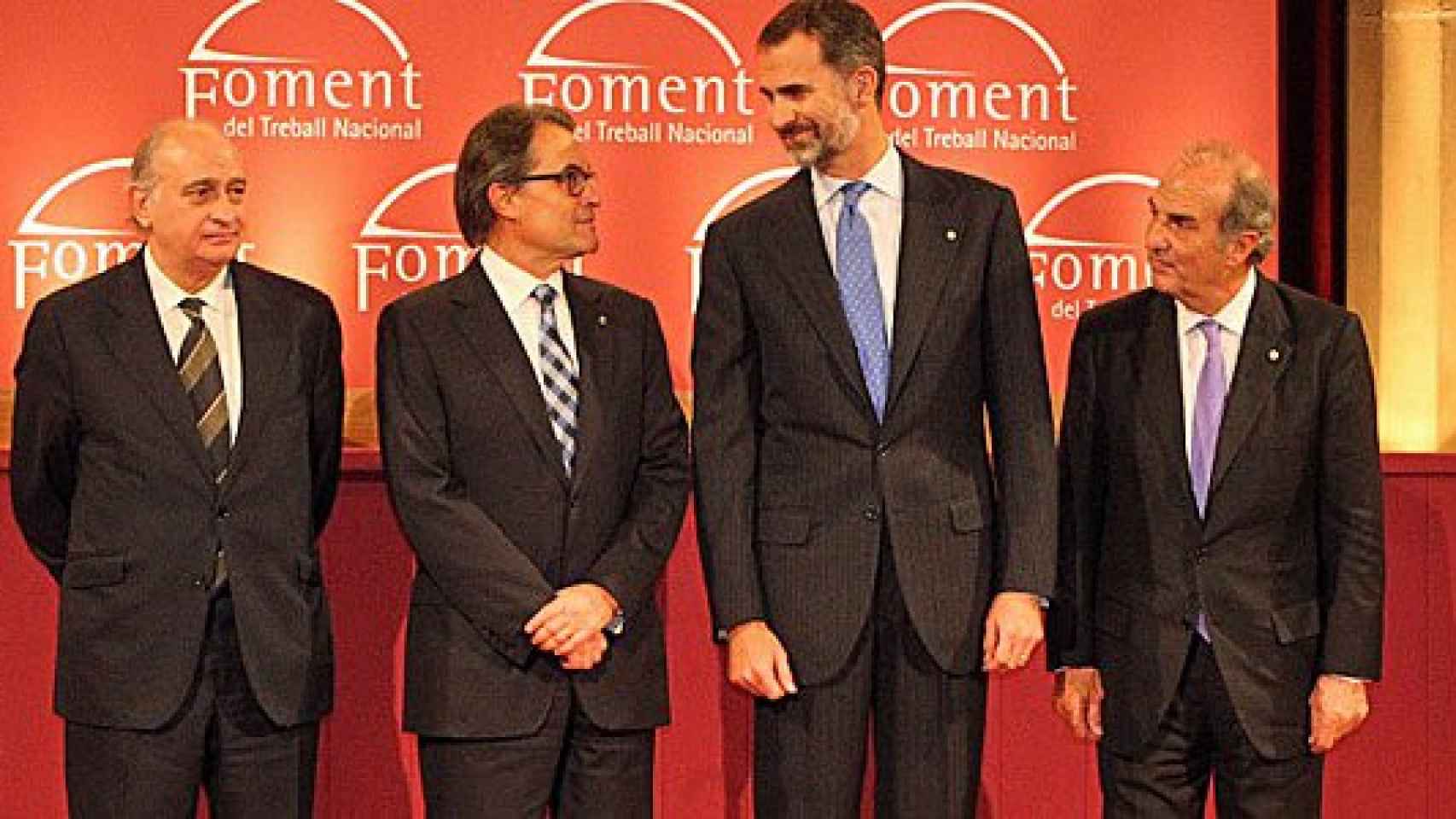 Jorge Fernández Díaz, Artur Mas, Felipe VI y Joquim Gay de Montellà