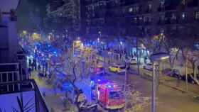 Incendio en un piso de Sant Andreu, Barcelona - JOSÉ MANUEL LÓPEZ
