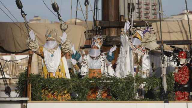La llegada de los Reyes Magos a Barcelona en el paleibote Santa Eulàlia / EP