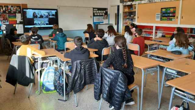 Un aula, en la Escola Puigberenguer, en Manresa / ESCOLA PUIGBERENGUER