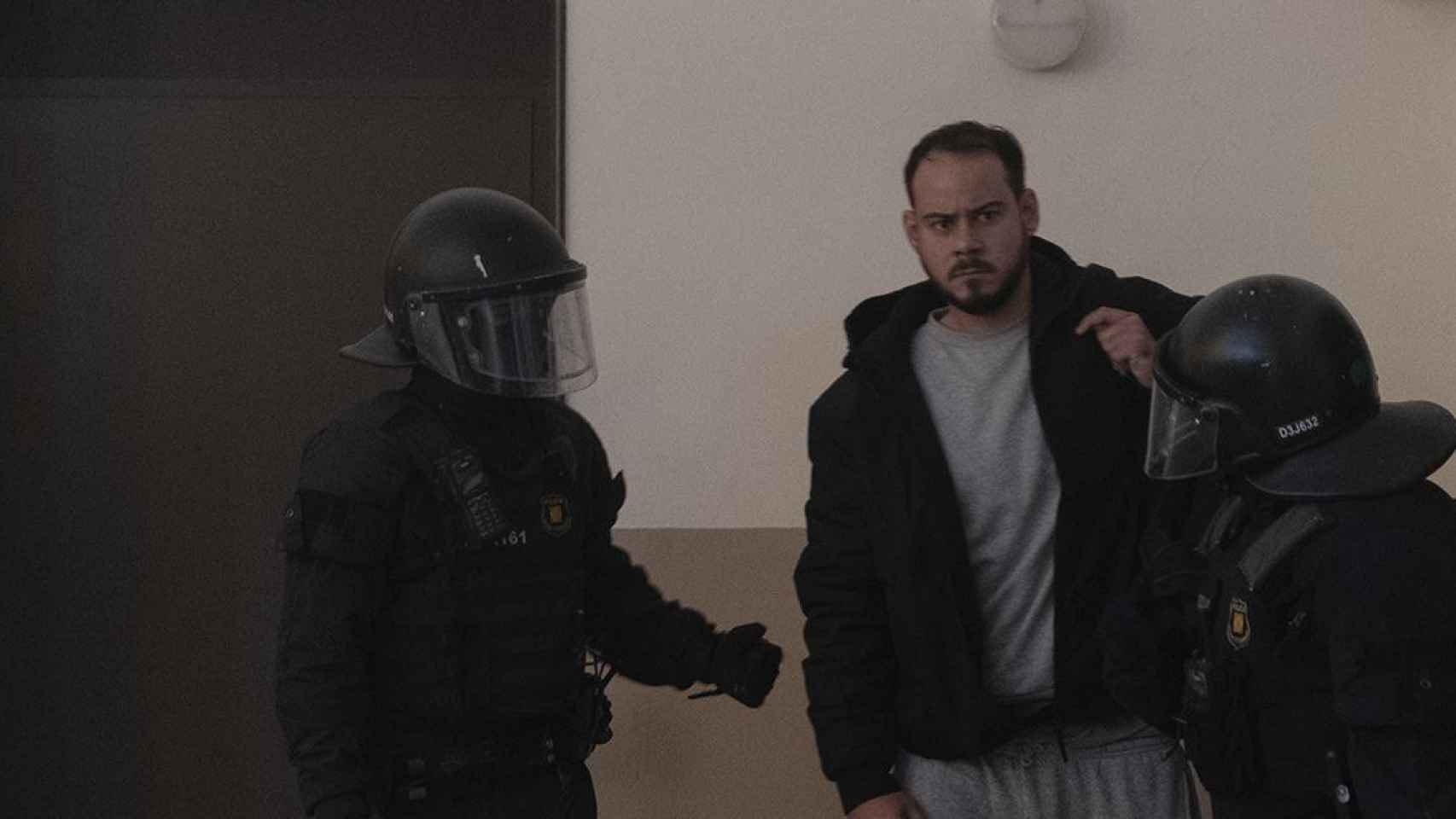 Pablo Hasél, tras ser detenido en la UdL / EP