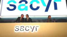 El presidente de Sacyr, Mauel Manrique, y el consejero Demetrio Carceller en la junta de accionistas de la compañía en 2019 / EUROPA PRESS
