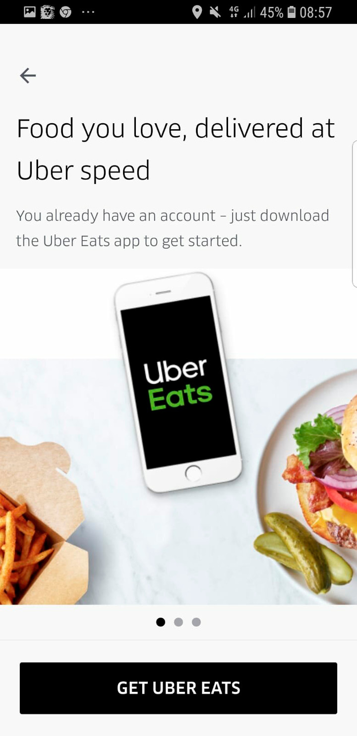 Uber Eats, aún activo en Barcelona, no así el sistema de transporte / CG