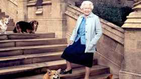 La Reina de Inglaterra, Isabel II, posa con sus perros en uno de sus castillos / EFE
