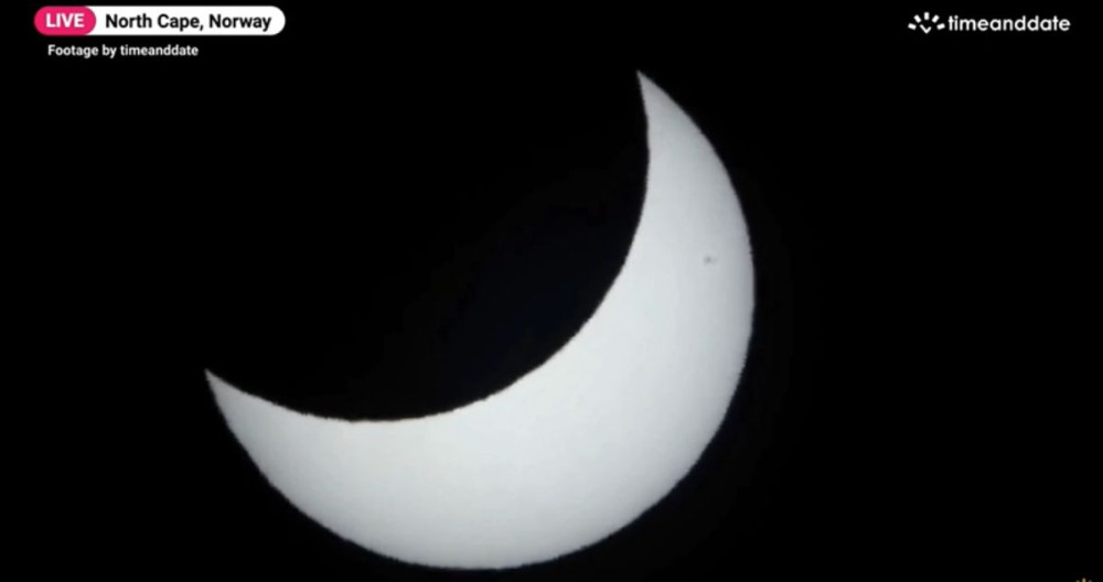 Imagen real del eclipse desde Noruega / Royal Observatory Greenwich