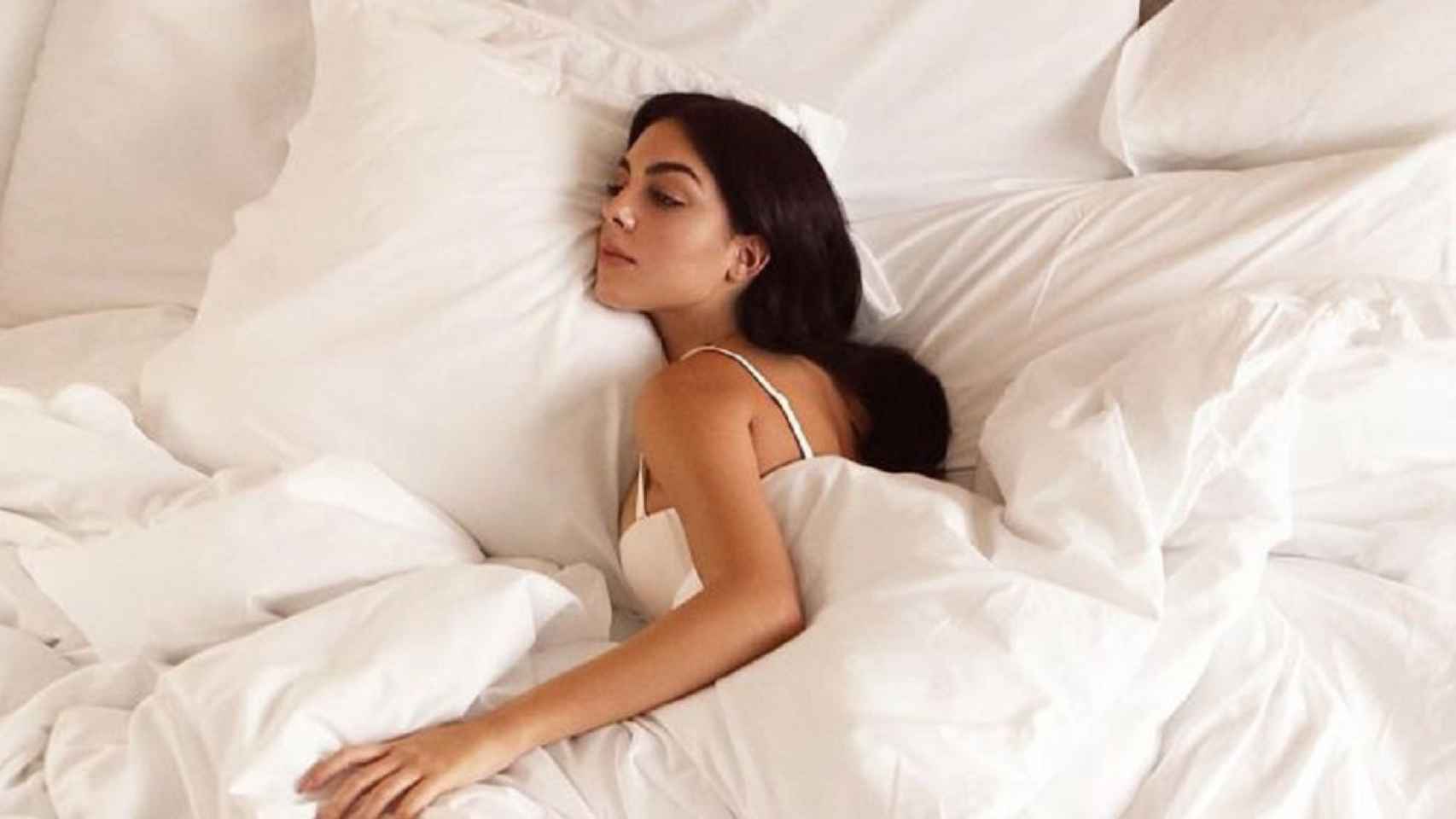 Georgina Rodríguez en su gran cama