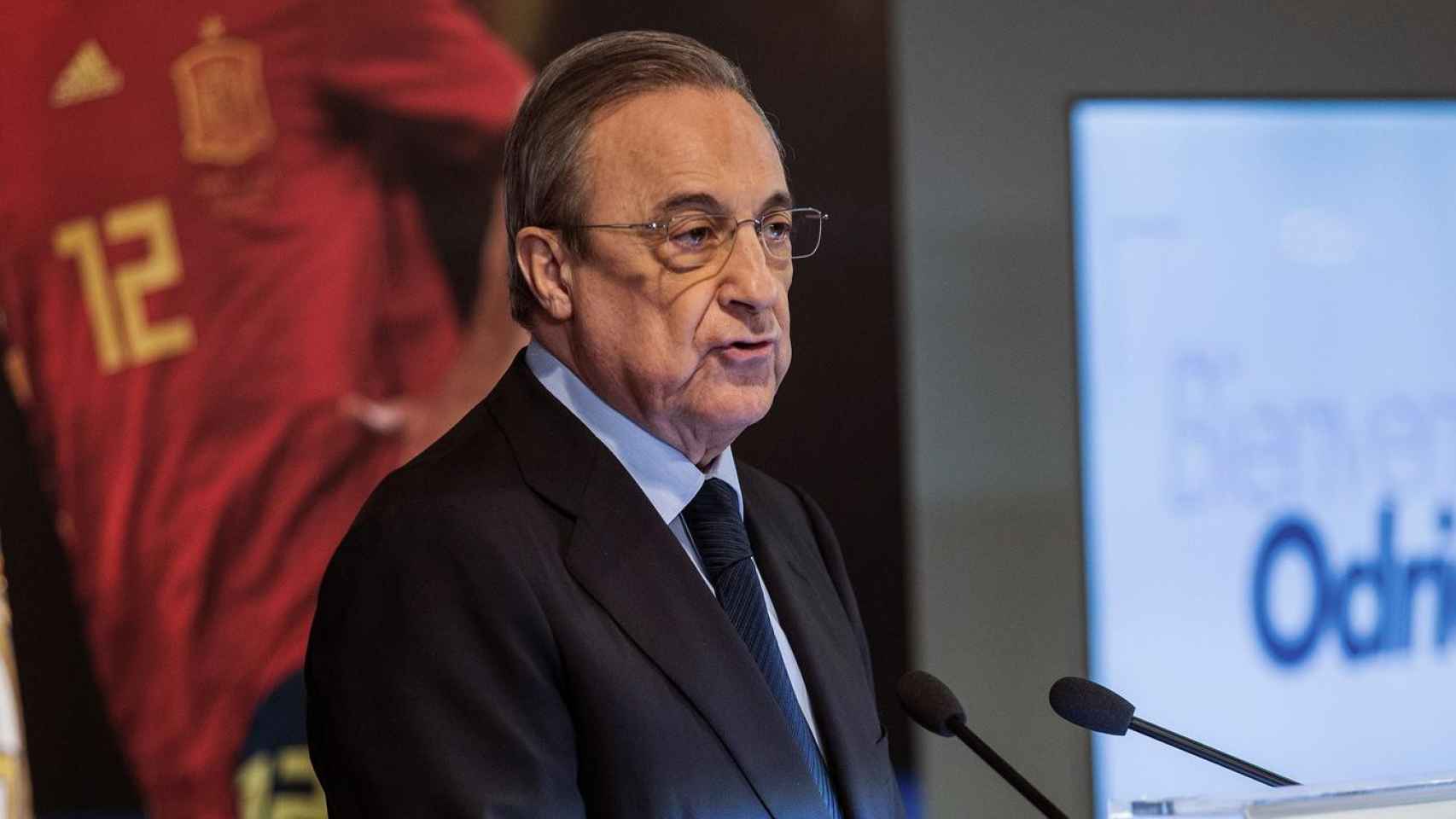 Florentino Pérez en una presentación del Real Madrid / EFE