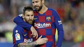 Una foto de Messi y Piqué durante un partido del Barça / FCB