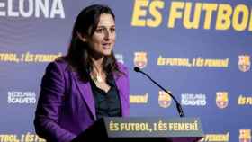 Maria Teixidor, directiva del Barça encargada del fútbol femenino, en un acto / EFE