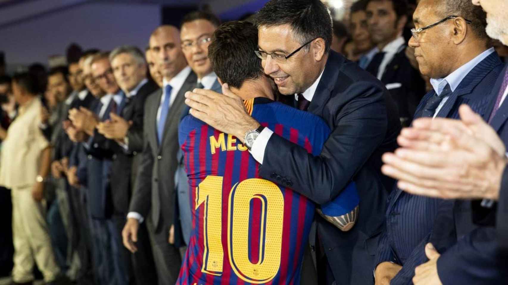Messi y Bartomeu tras la última final de Copa / EFE