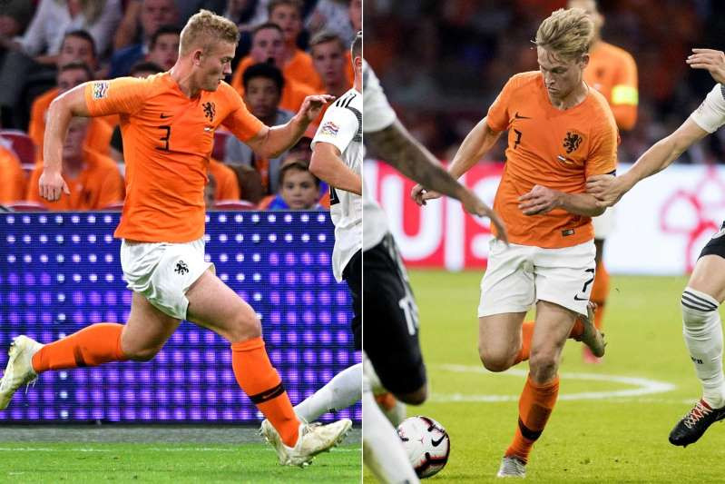 De Ligt y De Jong en el partido Holanda-Alemania / EFE
