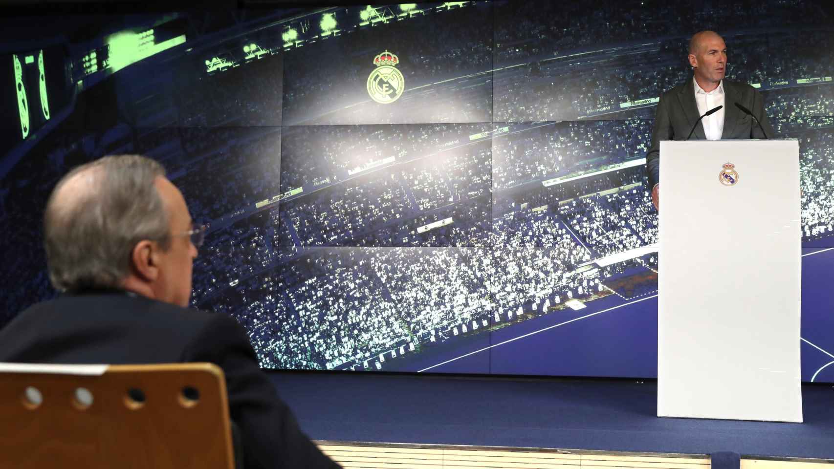 Zinedine Zidane, en su presentación como nuevo entrenador del Real Madrid / EFE
