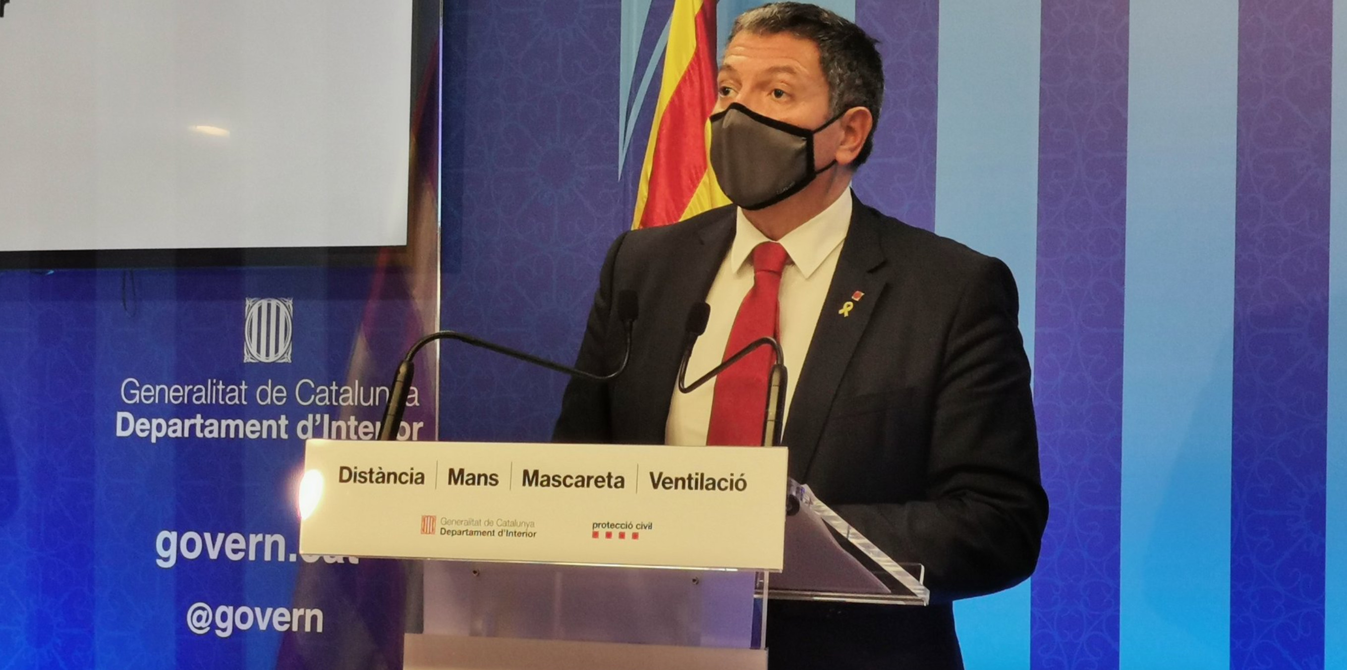 El 'conseller' de Interior, Miquel Sàmper, anuncia el adelanto del toque de queda en Nochevieja / INTERIOR