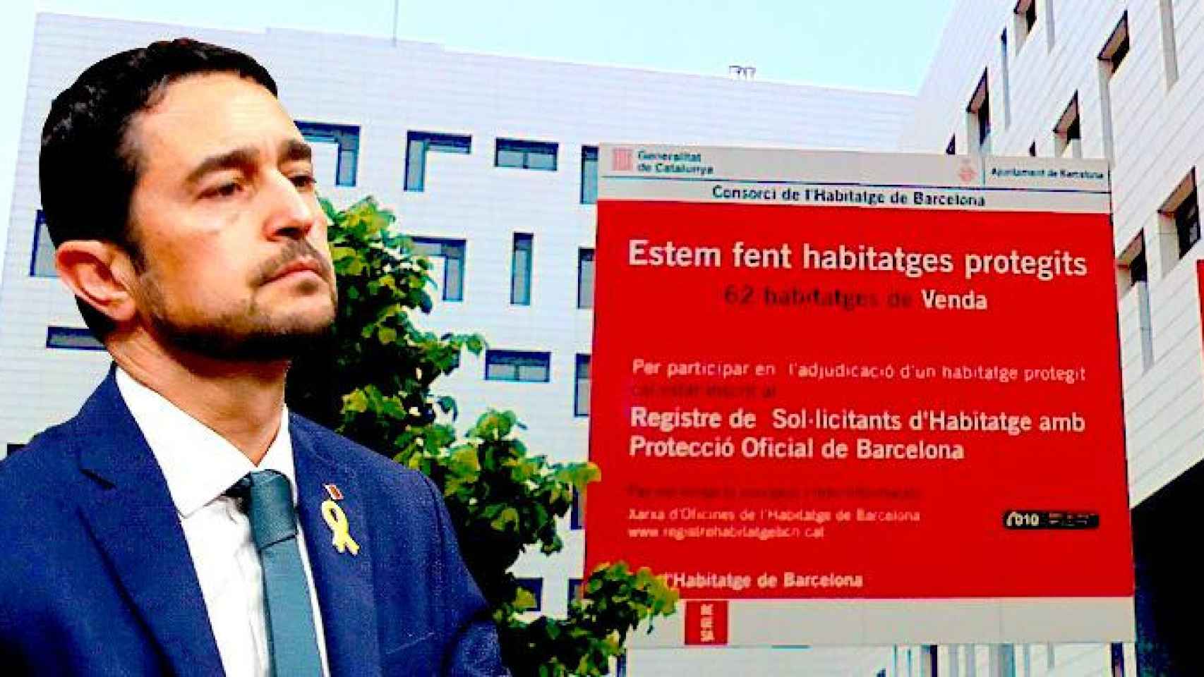 Damià Calvet ante una promoción vivienda de protección oficial en Barcelona / CG