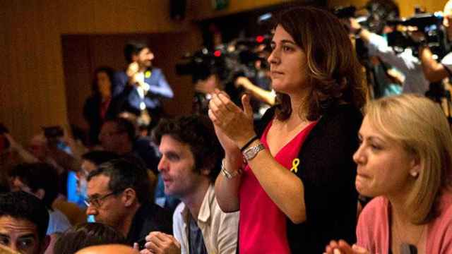 La coordinadora del PDeCAT, Marta Pascal, durante la presentación del proyecto de Carles Puigdemont Crida Nacional / EFE