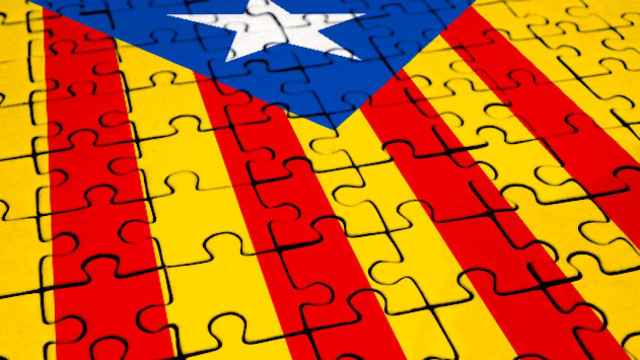 Puzzle de la bandera independentista / FOTOMONTAJE DE CG