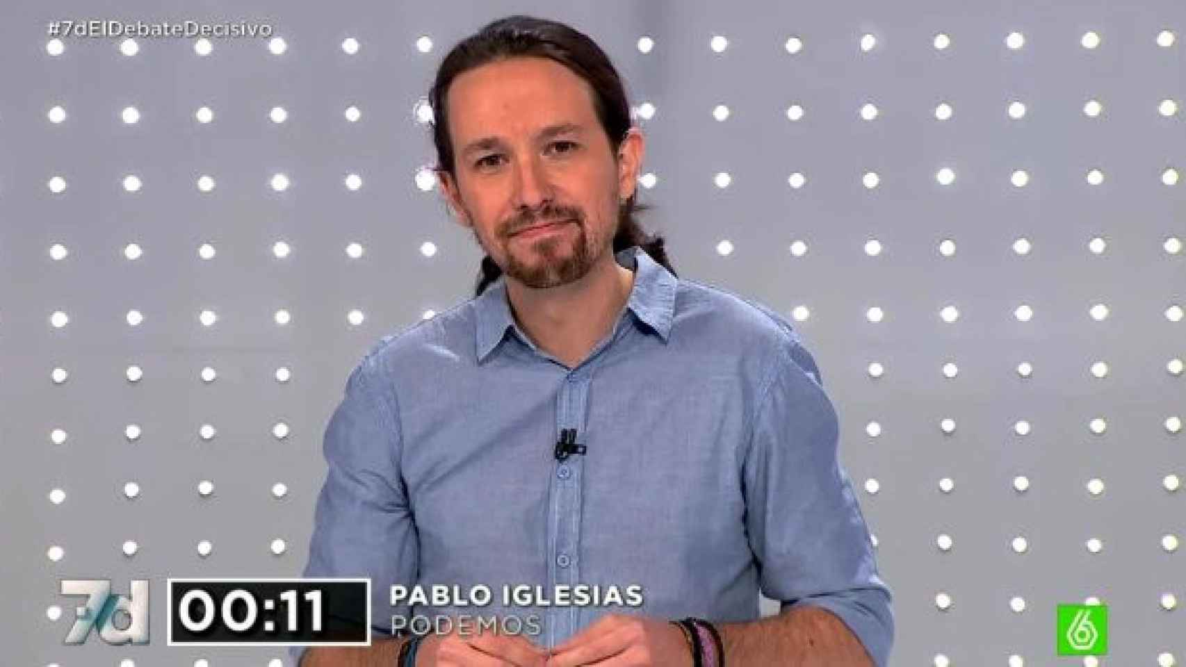 Pablo Iglesias, en el debate de candidatos