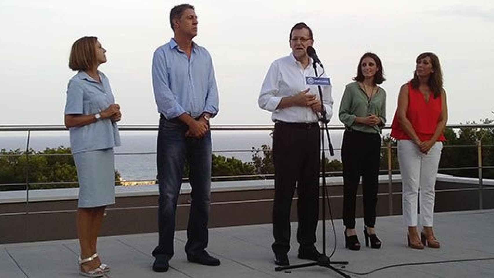 Cospedal, García Albiol, Rajoy, Levy y Sánchez-Camacho
