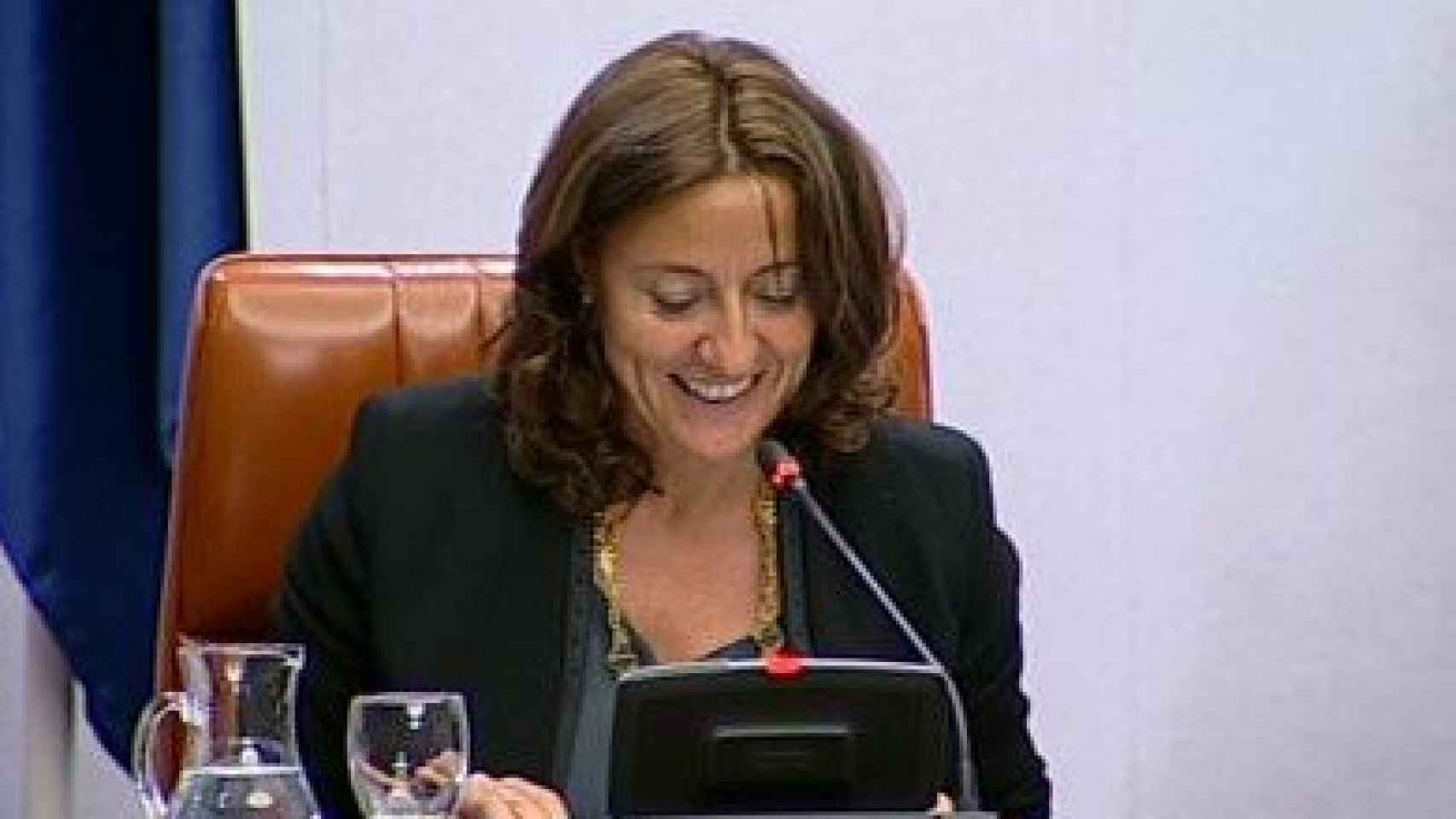 La nueva presidenta de la Diputación de Barcelona, Mercè Conesa (CDC), en el pleno de su investidura
