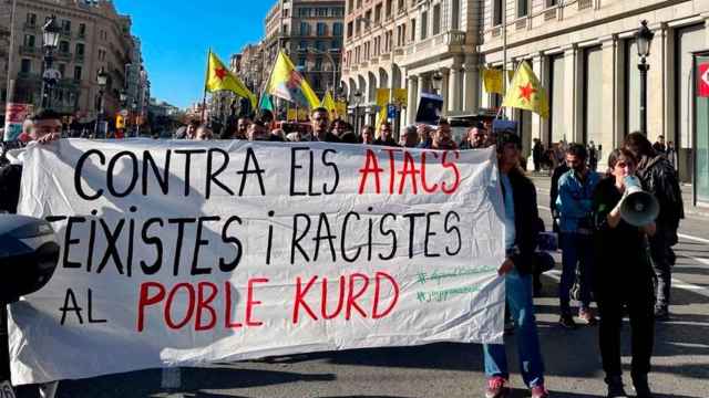 Manifestación de la comunidad kurda en Barcelona / EUROPA PRESS