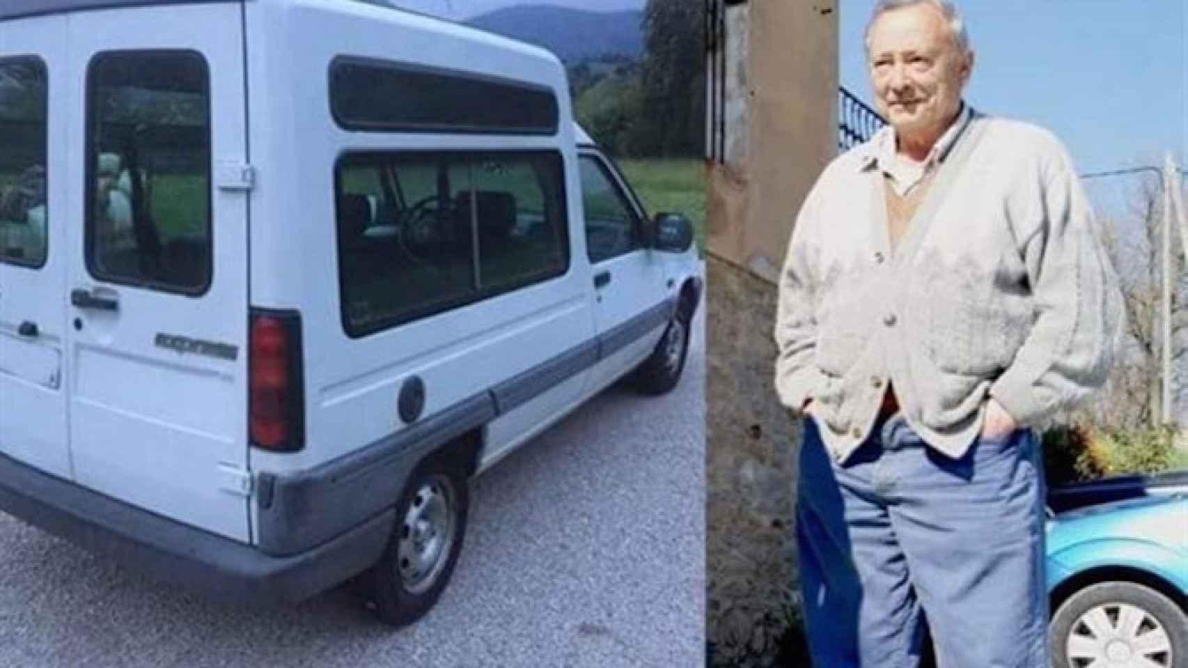 Fotomontaje del hombre desaparecido y de su furgoneta blanca / MOSSOS