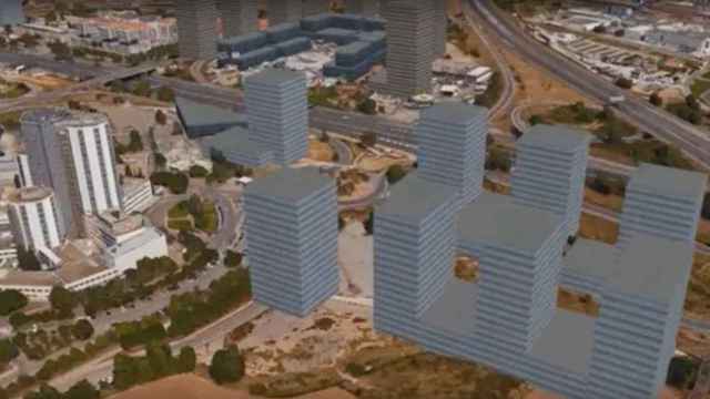 Imagen en 3D sobre los rascacielos que el PSC pretende construir en Bellvitge / CG
