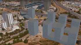 Imagen en 3D sobre los rascacielos que el PSC pretende construir en Bellvitge / CG