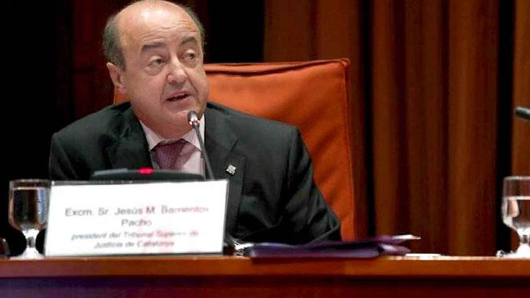 El presidente del TSJ de Cataluña, José María Barrientos, en su comparecencia en el Parlament / EFE